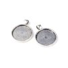 Round setting with a loop, size 36.5x28 mm, antique silver color