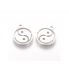 5564 2 kovovy privesek jin jang 14x12x1 mm ocel 304