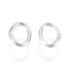 Oval 5x4x0.7 mm, platinum