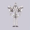 Kovový prívesok, anjelka 57x36x5 mm, farba starostříbro