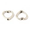 Metal beads, heart 13.5x1 mm, antique silver color