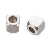 Metal bead cube 4x4 mm, steel 304