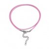 Náhrdelník voskovaná šnúrka so zapínaním, 435x1,5 mm, pearl pink 03