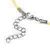 Necklace waxed cord with clasp, 435x1.5 mm, yellow 08
