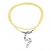 Necklace waxed cord with clasp, 435x1.5 mm, yellow 08