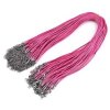 Necklace waxed cord with clasp, 435x1.5 mm, hot pink 0B