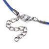 Necklace waxed cord with clasp, 435x1.5 mm, royal blue 0C