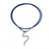 Náhrdelník voskovaná šnůrka se zapínáním, 435x1,5 mm, royal blue 0C