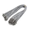 Necklace waxed cord with clasp, 435x1.5 mm, light grey 0G