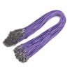 Necklace waxed cord with clasp, 435x1.5 mm, purple 0P
