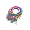 Waxed cord necklace with clasp, 435x1.5 mm, assorted colors