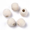 Wooden bead 12 mm, large hole, natural color