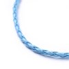Imitation leather necklace - braided, 420x3 mm, assorted colors