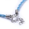 Imitation leather necklace - braided, 420x3 mm, assorted colors