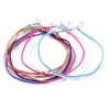 Imitation leather necklace - braided, 420x3 mm, assorted colors