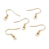 Fish hook earring wire, 20x20x3 mm, 304 steel, 18K gold color