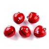 Jingle bell heart - pendant, 21.5x20x17 mm, color red