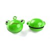 Rolnička žabka - prívesok, 19x21x14,5 mm, farba zelená