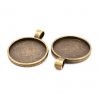 Kulatý kotlík s očkem, velikost 36,5x28 mm, barva starobronz