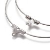 Hoop earrings 29.5×27×0.7 mm, stainless steel 304