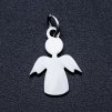 Metal pendant, angel 15x11.5 mm, steel 201