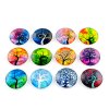 Round cabochon 25 mm, tree of life pattern