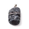 Pendant - snowflake obsidian, 23-30x13-22 mm