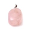 Pendant - rose quartz, 23-30x13-22 mm