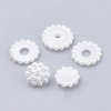 Plastic beads 10 mm, color white