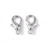 Lobster clasp 10 mm, platinum color