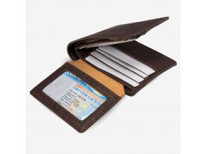 vegan passcase wallet brown id