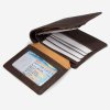 vegan passcase wallet brown id