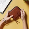 Women Cork Wallet Small Red side