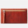 Women Cork Wallet Slim red pocket
