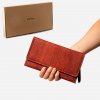 Women Cork Wallet Slim red hand