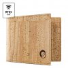 Cork Wallet With Coin Pocket Light Brown Open