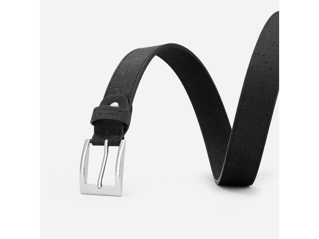 Cópia de vegan belt men cork black 30mm buckle corkor
