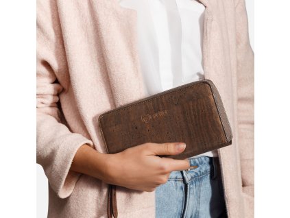 Women Cork Wallet Brown