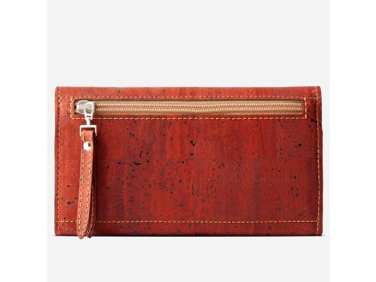 Women Cork Wallet Slim red pocket