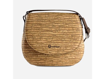 cork saddle bag zebra front