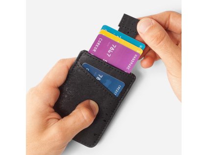 card sleeve cork wallet black cards2