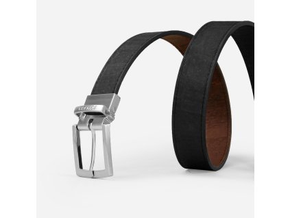 Cópia de vegan reversible belt men cork brown black 30mm buckle corkor