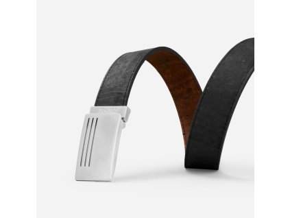 Cópia de Vegan Reversible Cork Belt With Plaque Buckle C Close up Buckle