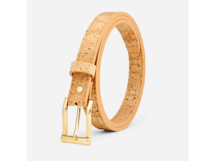Women Cork Belt 20mm (13 16 ) Gold Buckle 7