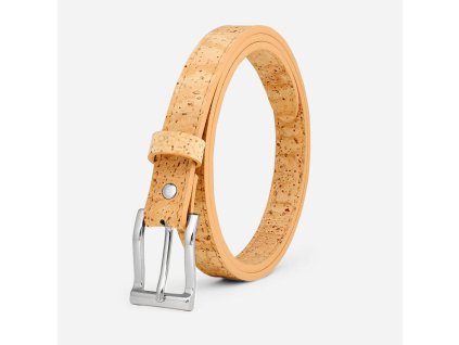 Women Cork Belt 20mm (13 16 ) Silver Buckle 7