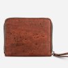 Women Cork Wallet Small Red back