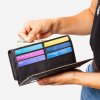 Women Cork Wallet Slim black notes