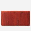 slim women wallet cork red front