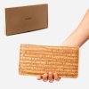 slim women wallet cork zebra hand