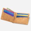 Cópia de Vegan Slim Bifold Wallet Camel Corkor